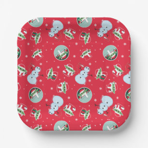 Grogu Christmas Baby Shower Paper Plates