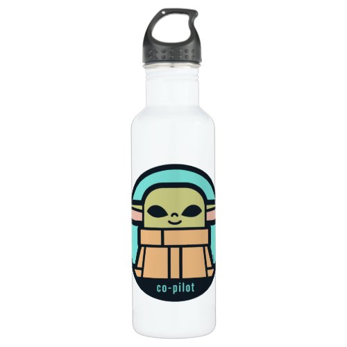 Grogu Co_Pilot Icon Stainless Steel Water Bottle