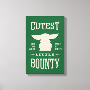 Grogu - Cutest Little Bounty Canvas Print