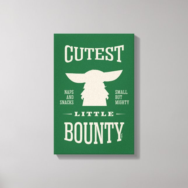 Grogu - Cutest Little Bounty Canvas Print (Front)