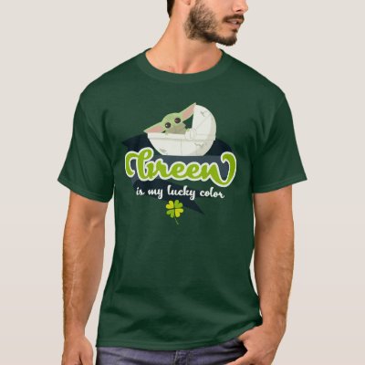 Grogu &quot;Green is my Lucky Color&quot; T-Shirt