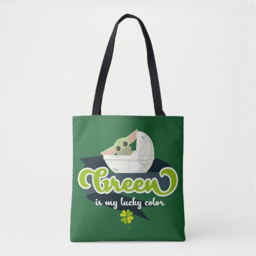 Grogu Green is my Lucky Color Tote Bag
