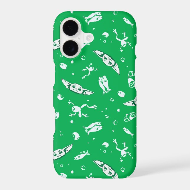 Grogu Green Snacks Pattern Case-Mate iPhone Case (Back)