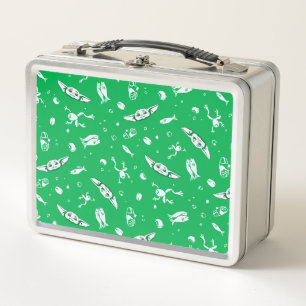 Grogu Green Snacks Pattern Metal Lunch Box