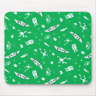 Grogu Green Snacks Pattern Mouse Pad