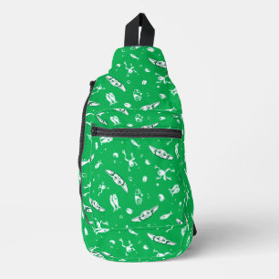 Grogu Green Snacks Pattern Sling Bag