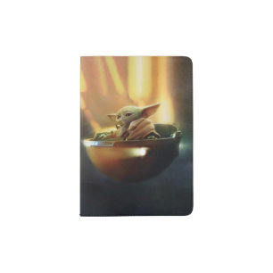 Grogu in Hover Pram Illustration Passport Holder