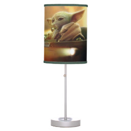 Grogu in Hover Pram Illustration Table Lamp