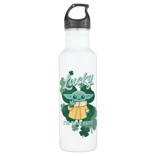 Grogu Lucky Im This Cute Stainless Steel Water Bottle