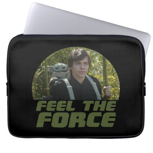 Grogu  Luke Skywalker _ Feel The Force Laptop Sleeve