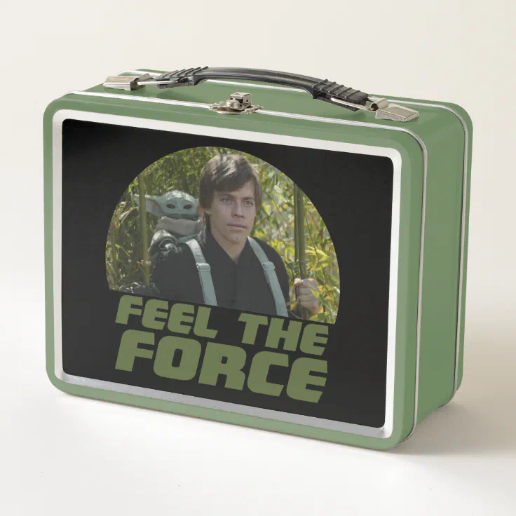 Grogu & Luke Skywalker Feel The Force Metal Lunch Box Zazzle