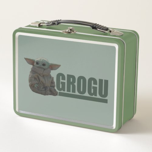 Grogu Name Graphic Metal Lunch Box