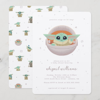 Grogu | Precious Cargo on its Way Baby Shower Invitation