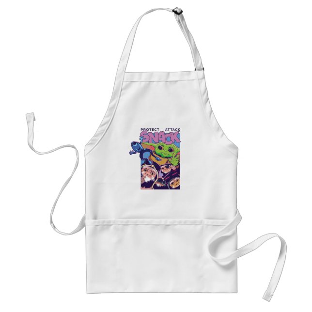 Grogu - Protect. Attack. SNACK! Adult Apron (Front)