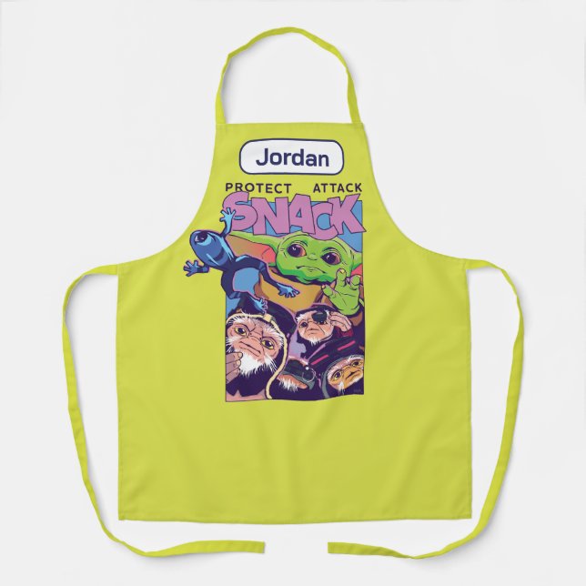 Grogu - Protect. Attack. SNACK! Apron (Front)