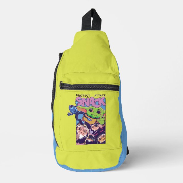 Grogu - Protect. Attack. SNACK! Sling Bag (Front)