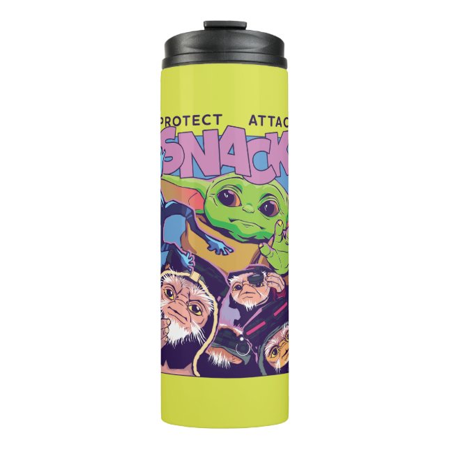 Grogu - Protect. Attack. SNACK! Thermal Tumbler (Front)
