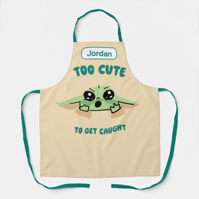 Grogu - Too Cute To Get Caught Apron (Front)