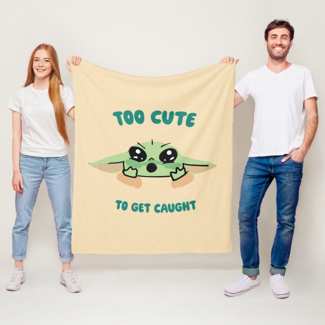 Grogu - Too Cute To Get Caught Fleece Blanket (In Situ)