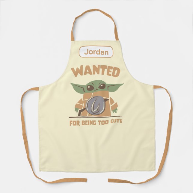 Grogu - Wanted: For Being Too Cute Apron (Front)