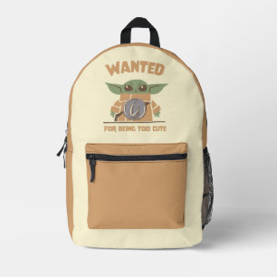 Grogu - Wanted: For Being Too Cute Printed Backpack