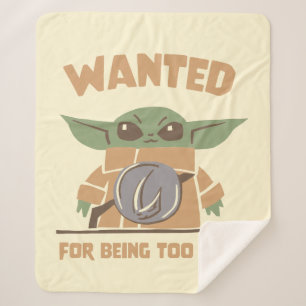 Grogu - Wanted: For Being Too Cute Sherpa Blanket