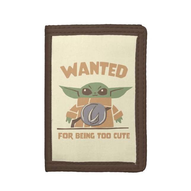 Grogu - Wanted: For Being Too Cute Trifold Wallet (Front Vertical)