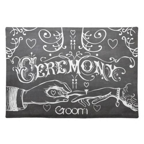 Grom Chalkboard Modern Vintage Typography Placemat