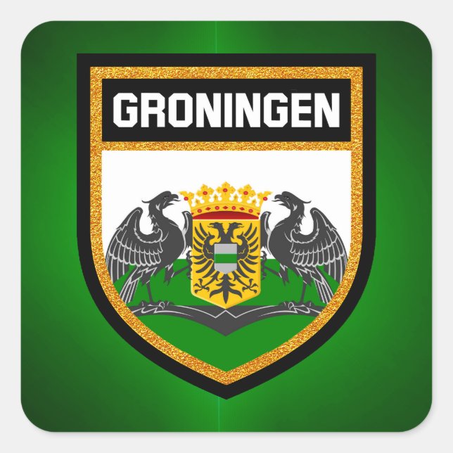 Groningen Flag Square Sticker (Front)