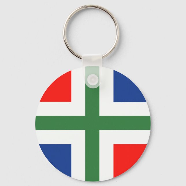 Groningse vlag sleutelhanger keychain (Front)