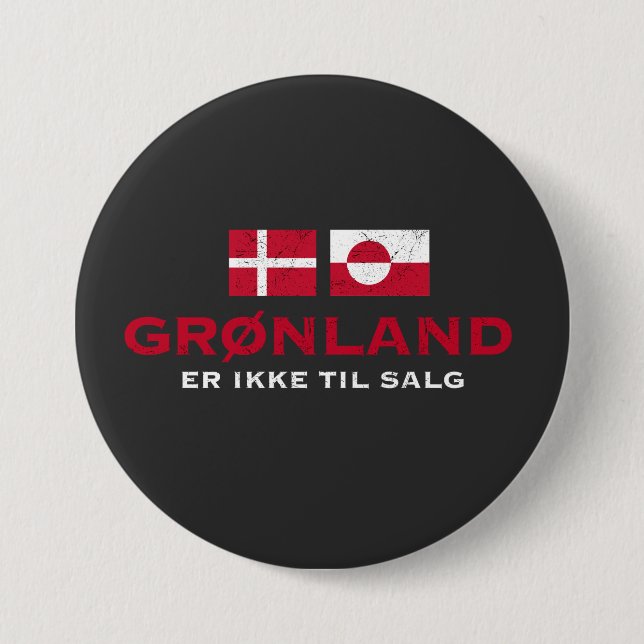 Grønland Er Ikke Til Greenland Denmark  Button (Front)
