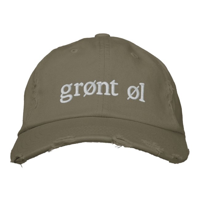 Grønt øl embroidered baseball cap (Front)