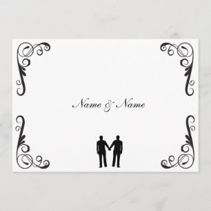 Groom and Groom Gay Wedding Invitation