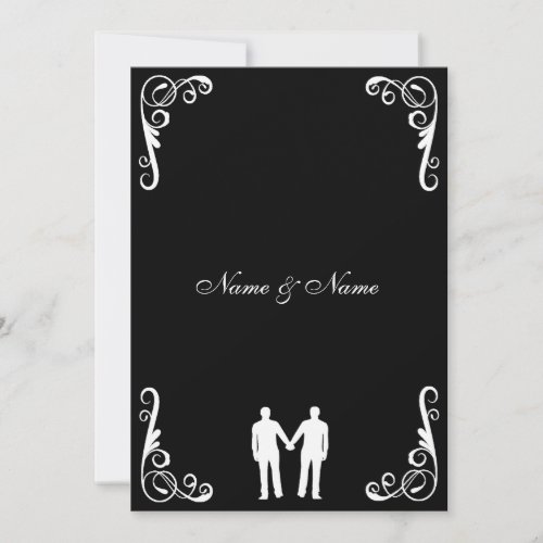 Groom and Groom Gay Wedding Invite