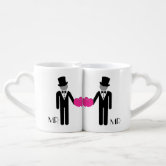 Mr and Mrs, Personalized Heart Shaped Mug Set, Valentine's Day gift -  PersonalFury