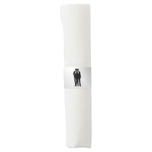Groom and Groom Wedding Napkin Bands