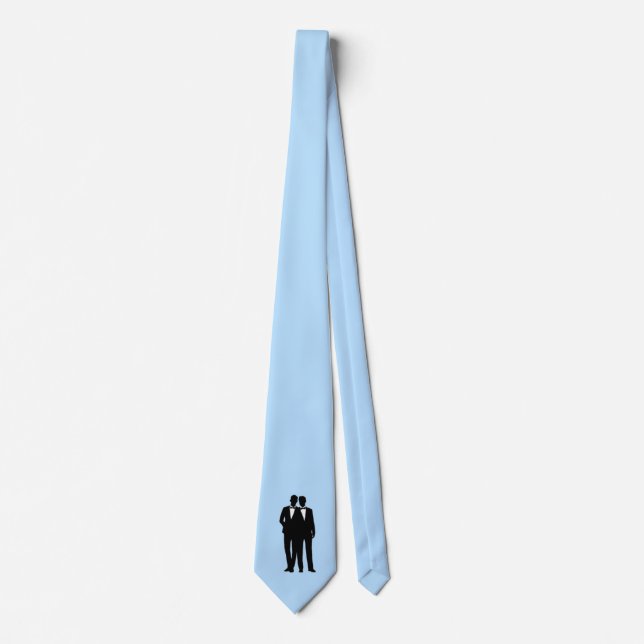 Groom and Groom Wedding Neck Tie (Front)