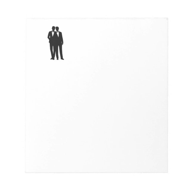 Groom and Groom Wedding Notepad (Front)