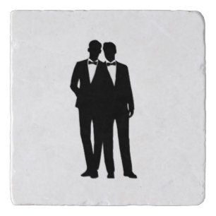 Groom and Groom Wedding Trivet