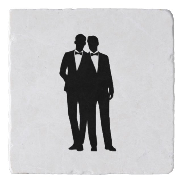 Groom and Groom Wedding Trivet (Front)