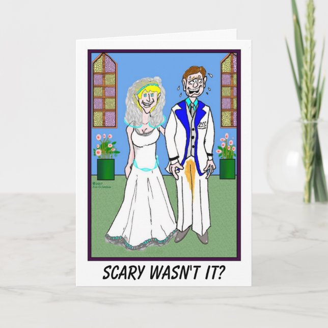 GROOM AND PEED PANTS wedding card (Front)