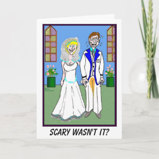 GROOM AND PEED PANTS wedding card