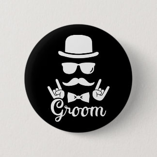 Groom bachelor party button