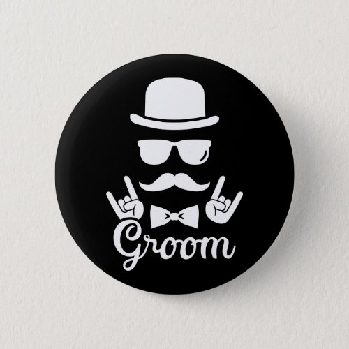 Groom bachelor party button