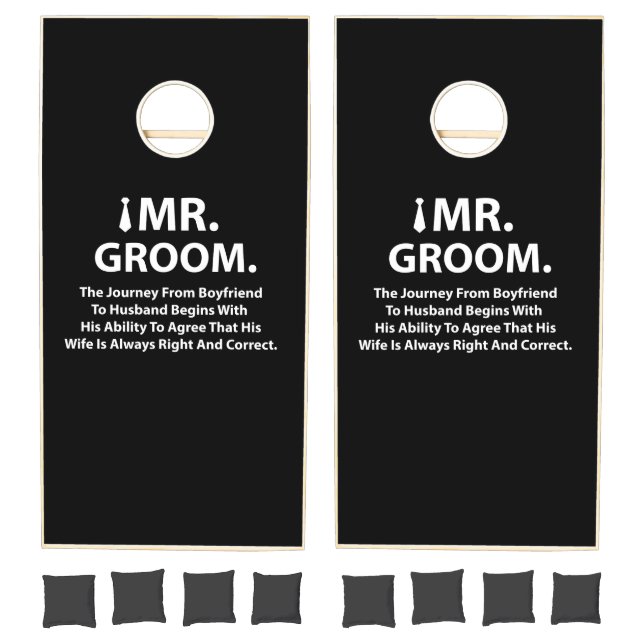 Groom Bachelor Party  Cornhole Set (Set)