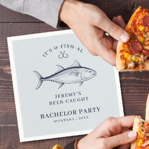 Groom Bachelor Party Fishing Trip Weekend Napkins