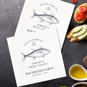 Groom Bachelor Party Fishing Trip Weekend Napkins
