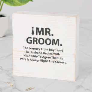 Groom Bachelor Party Wooden Box Sign