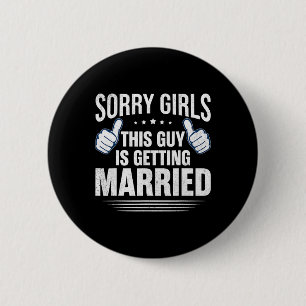 Groom Bachelor Supplies Party Wedding 1 Button