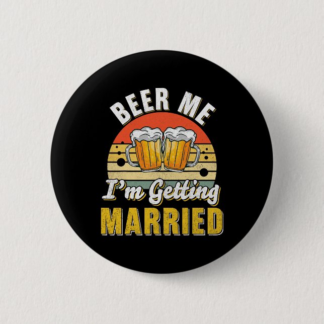 Groom Bachelor Supplies Party Wedding  Button (Front)
